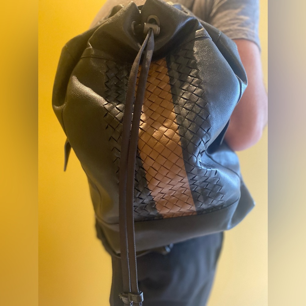 BOTTEGA VENETA multi color Backpack-Bag Brown & Black Leather- like new